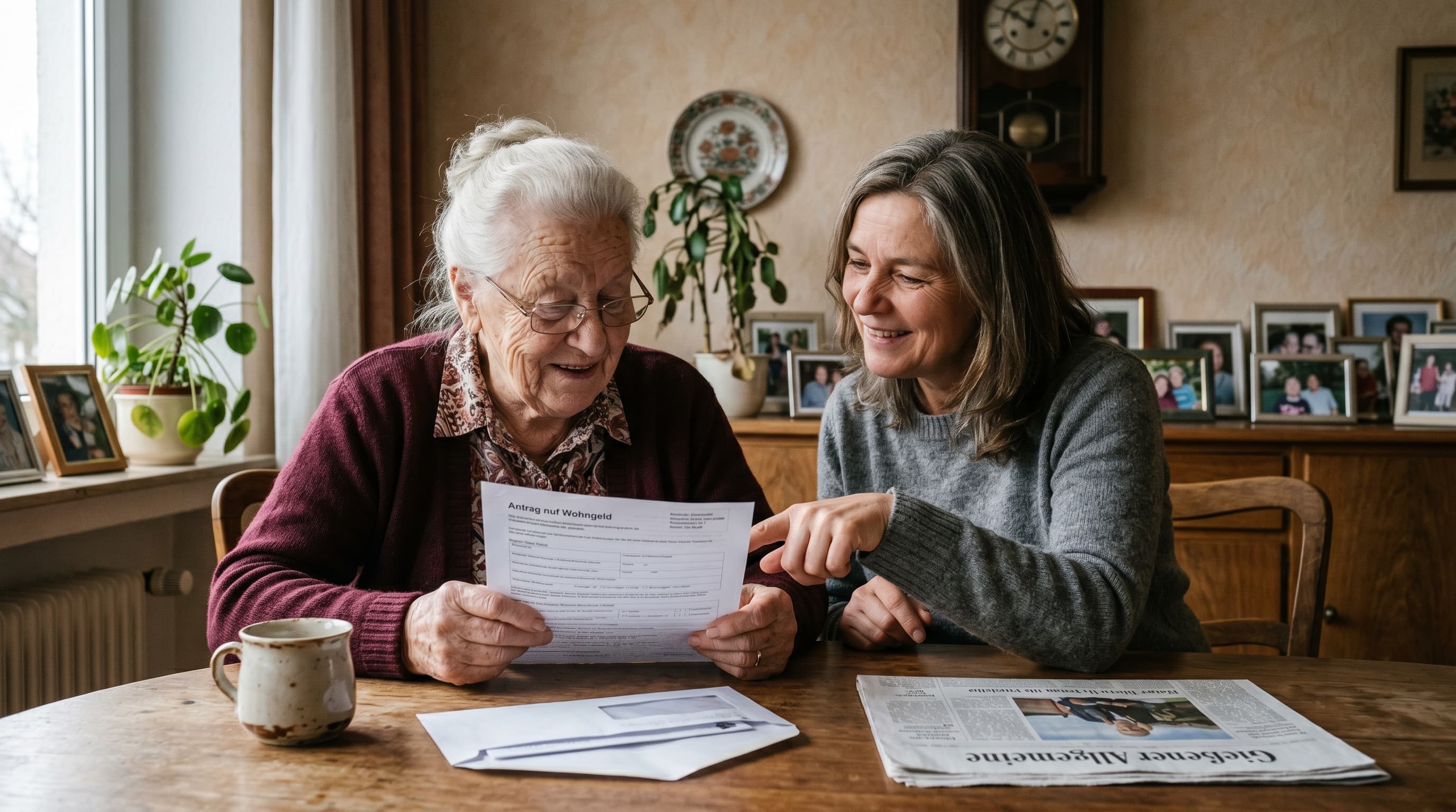 Hausnotruf Antrag Pflegekasse 2026 — Seniorin füllt Antragsformular aus
