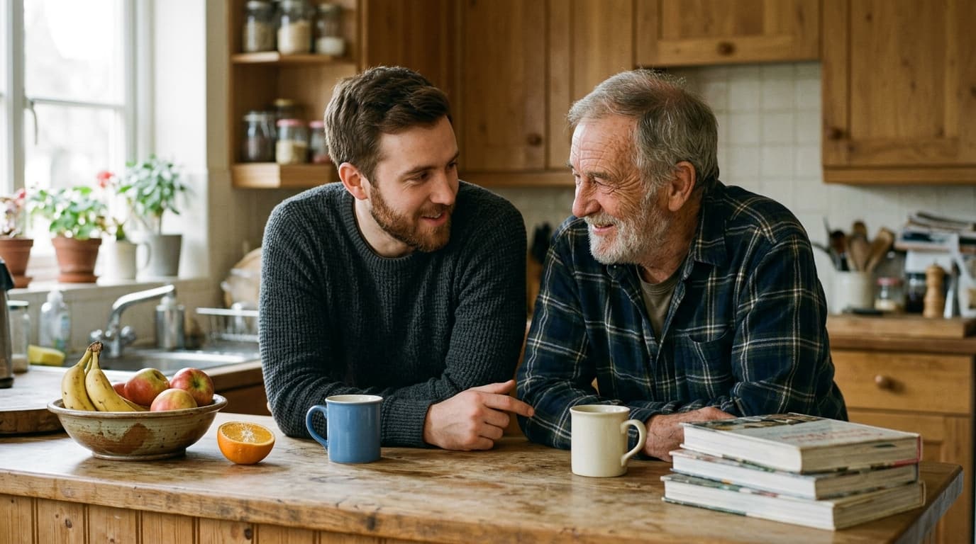 Zählt Pflegegeld als Einkommen 2026 — pflegende Tochter prüft Steuerbescheid und Rentenunterlagen am Esstisch
