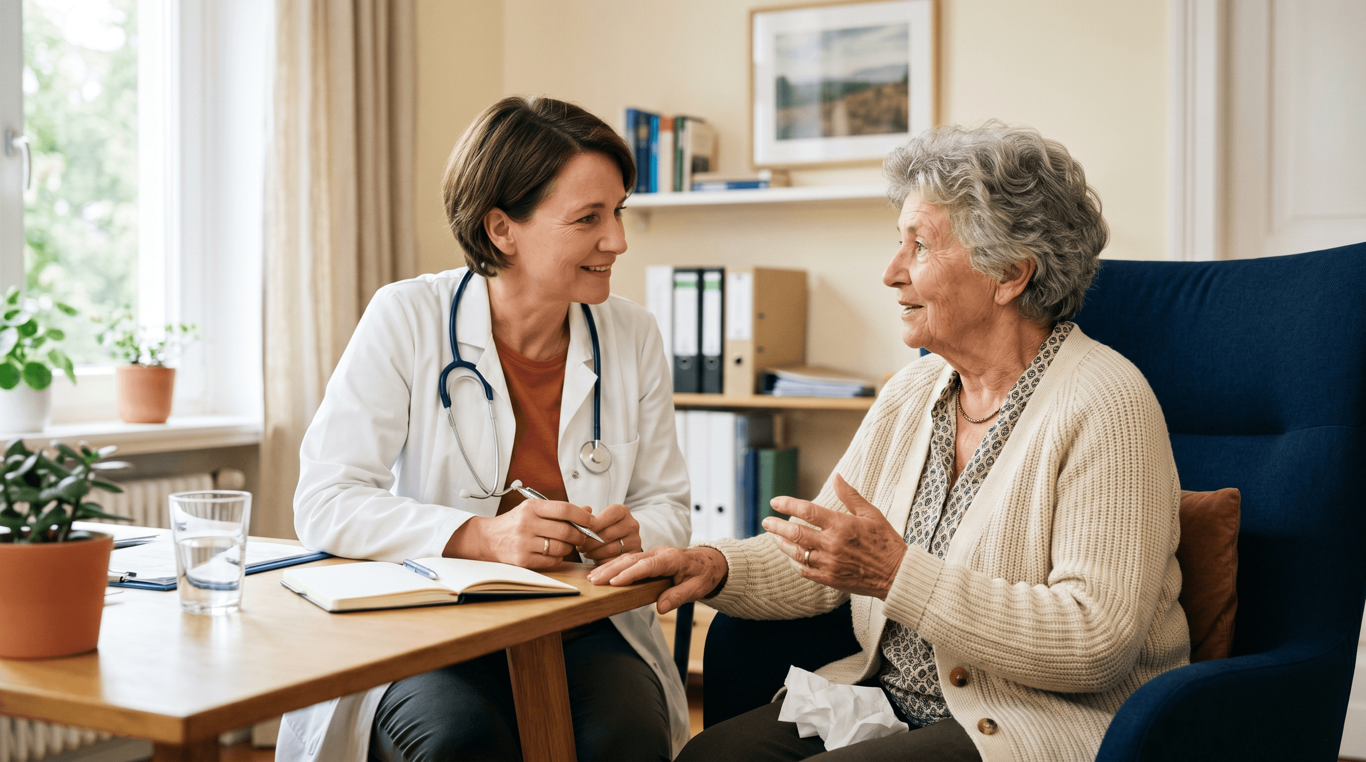 Person füllt eine Patientenverfügung mit konkreten Behandlungswünschen aus