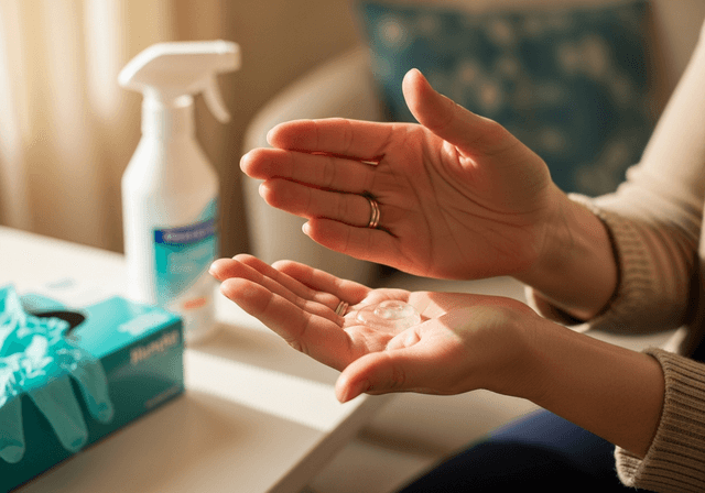 Pflegealltag — Händedesinfektion